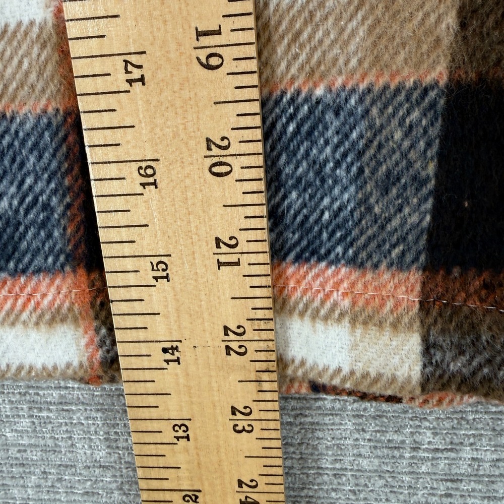 Y2K Plaid Wool Blend Pencil Skirt Women L Brown Plaid Lined Dark Academia Preppy - Picture 5 of 11